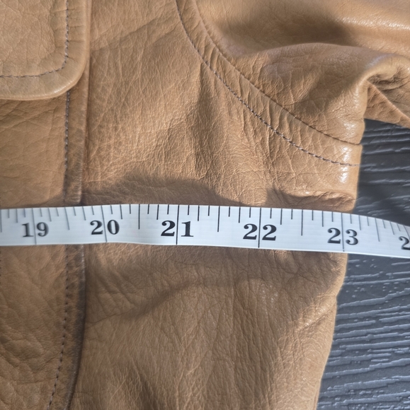 Vintage 90s Gerome Barcelona Genuine Leather Bomber Jacket Camel - Picture 12 of 12